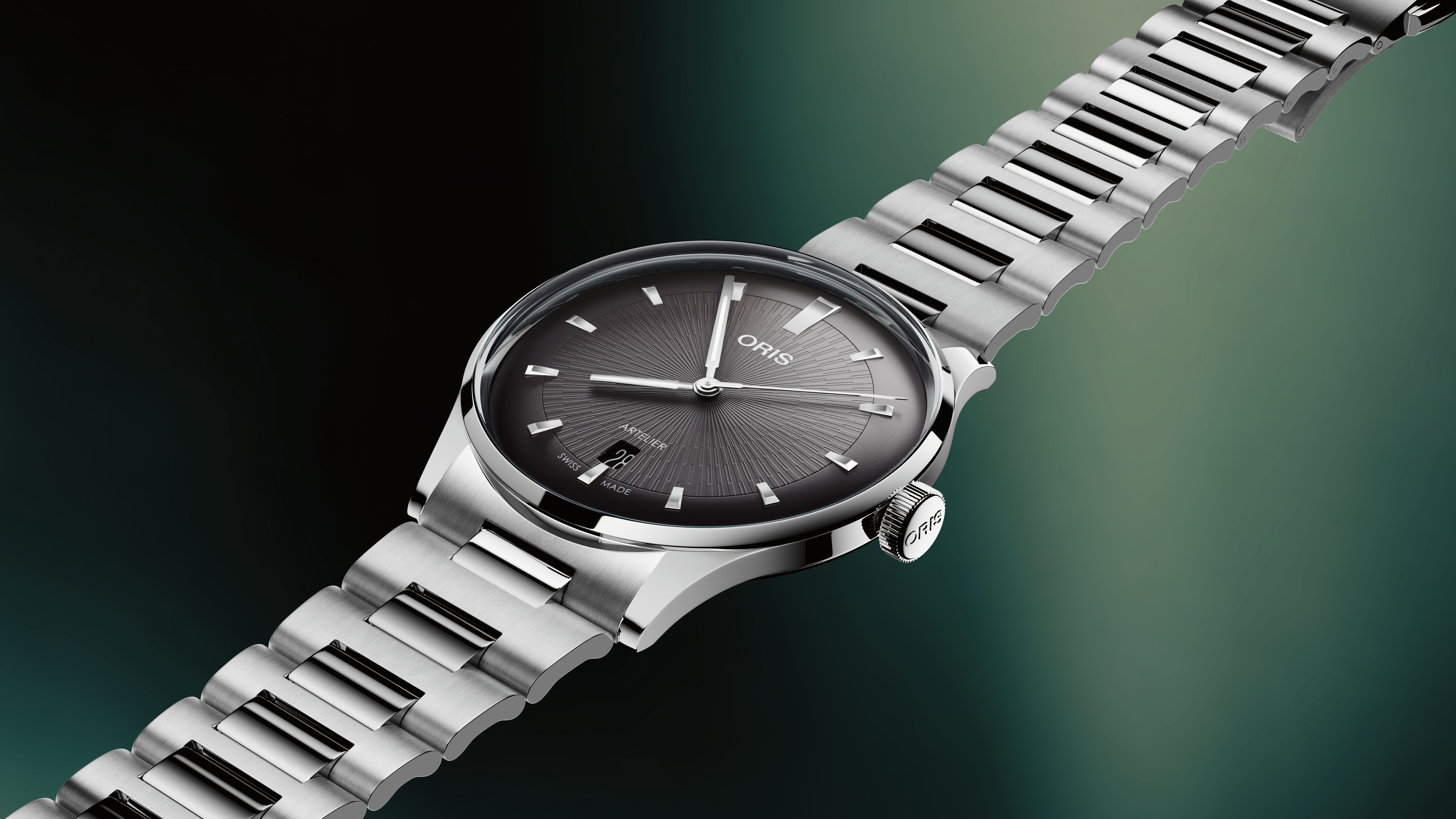 ORIS  Мужские швейцарские часы, автоматический механизм, сталь, 38 мм